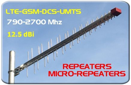 AR1045.1 Logarithmic broadband antenna High Gain, band 2G 3g 4G GSM-R umts dcs gsm lte 790-2700 MHz Protel