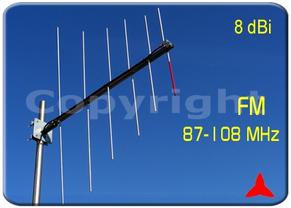 ARL0206 Logarithmic periodic  FM antenna 87.5 88 108 MHz Protel