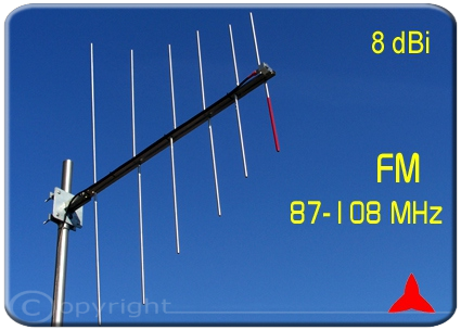 ARL0206 Logarithmic periodic  FM antenna 87.5 88 108 MHz Protel