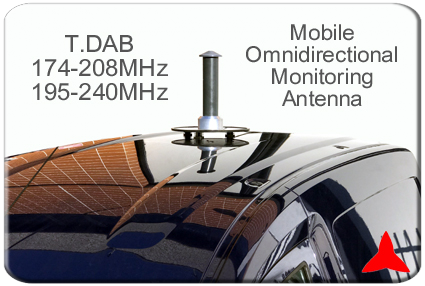 Measurement and monitoring antenna DAB 174-208 Mhz 195-240 Mhz protel