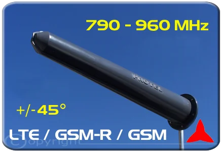AR1040 High gain Directional antenna with dual polarization +/- 45° 4g lte GSM-R 790 - 960 MHz