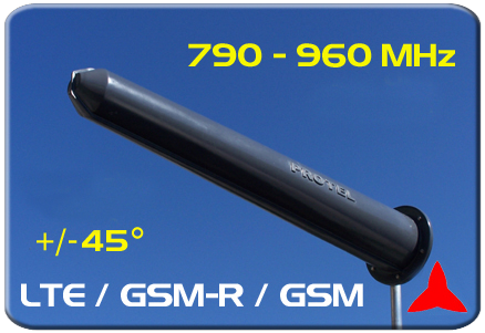 AR1040 High gain Directional antenna with dual polarization +/- 45° 4g lte GSM-R 790 - 960 MHz
