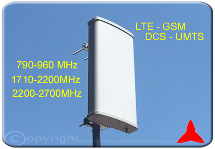 ARP700XZ Directional Panel Antenna 790-960Mhz 1710-2700Mhz Protel High Gain, band 2G 3g 4G GSM-R umts dcs LTE GSM