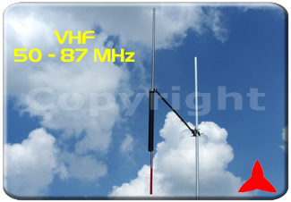 ARDKM-A-13X Omnidirectional Dipole Antenna 50-87 MHz  Protel