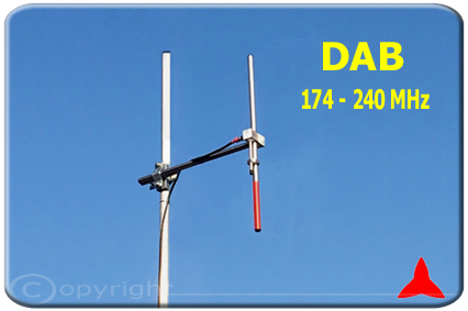 DAB-ARDCKM-D-13X NARROW-BAND VHF DAB Omnidirectional  Dipole Antenna 174-240 MHz Protel