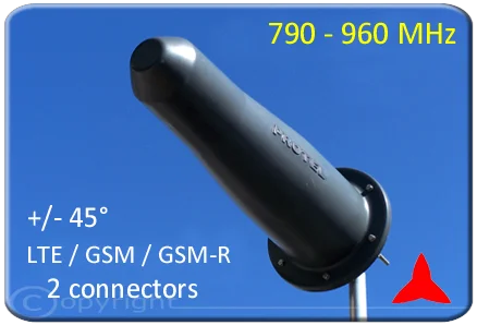 AR1014 High gain Directional antenna with dual polarization +/- 45° 4g lte GSM-R 790 - 960 MHz