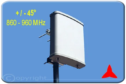 ARPX629 Directional panel antenna Xpol 860 - 960 MHz GSM GSM-R 9 dBi
